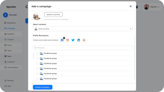 Social Media Management Tool - Campaign | Sposter